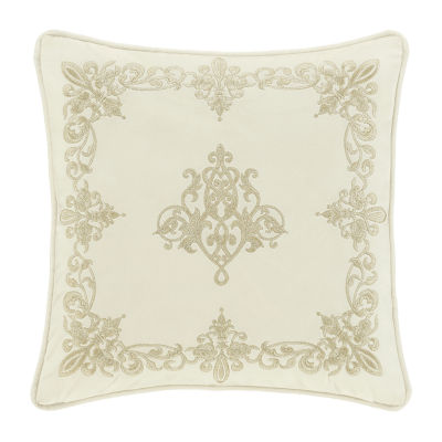 Queen Street Nicolas Winter White Square Throw Pillow