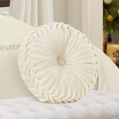 White round throw outlet pillow