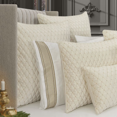 Queen Street Gabriel Winter White Embellished Euro Shams