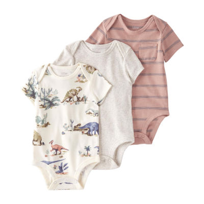 Little Planet by Carter's Baby Boys Crew Neck Short Sleeve Rib 3-pc. Bodysuit