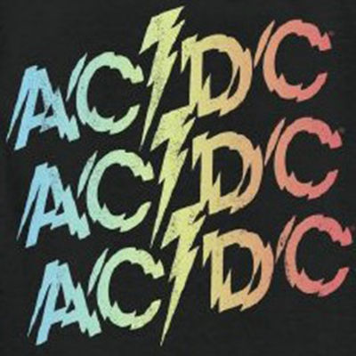 Little & Big Girls Round Neck Short Sleeve AC/DC Graphic T-Shirt