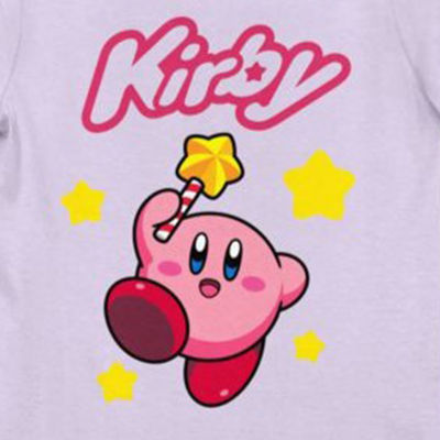 Little & Big Girls Kirby Round Neck Short Sleeve Nintendo Graphic T-Shirt