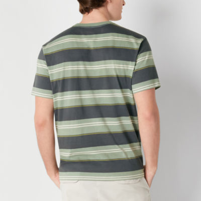 Arizona Mens Short Sleeve Striped T-Shirt