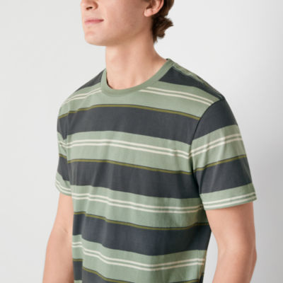 Arizona Mens Short Sleeve Striped T-Shirt