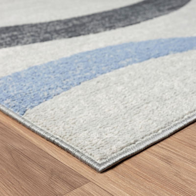 Riley Avril Geometric Stain Resistant Indoor Rectangular Area Rug