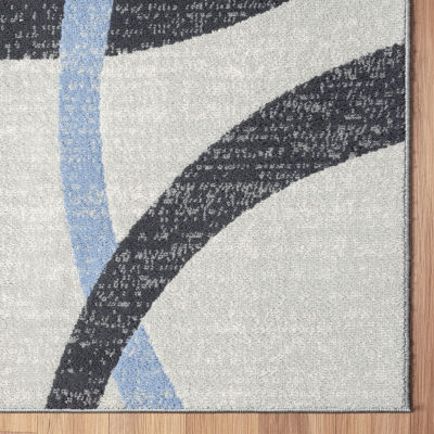 Riley Avril Geometric Stain Resistant Indoor Rectangular Area Rug