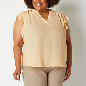 Jcpenney plus 2024 size blouses