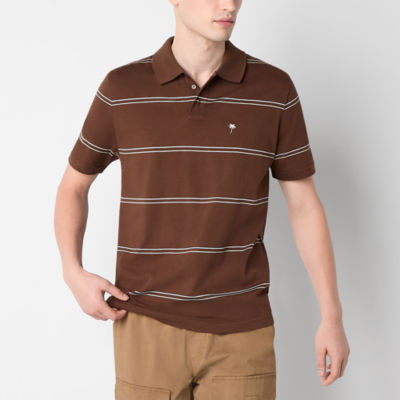 Arizona Mens Short Sleeve Striped Polo Shirt