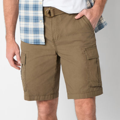 mutual weave Mens 10" Belted Cargo Short