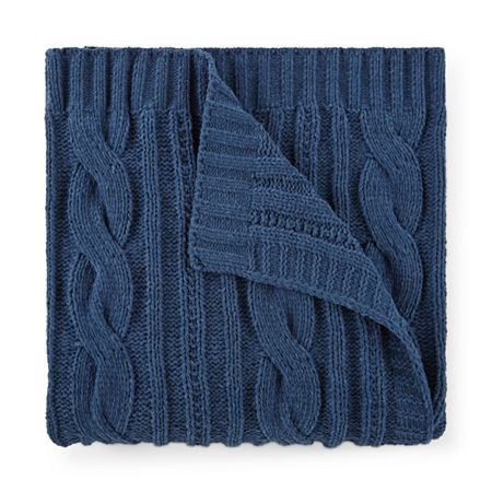 Linden Street Chenille Throw, One Size, Blue