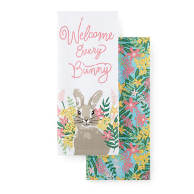 Cooks Welcome Every Bunny 2-pc. Kitchen Towel