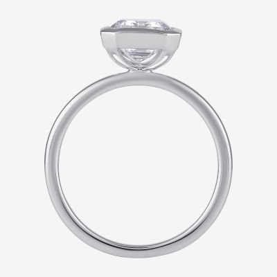 (F / Si1) Womens 3 CT. Lab Grown White Diamond 10K White Gold Solitaire Engagement Ring