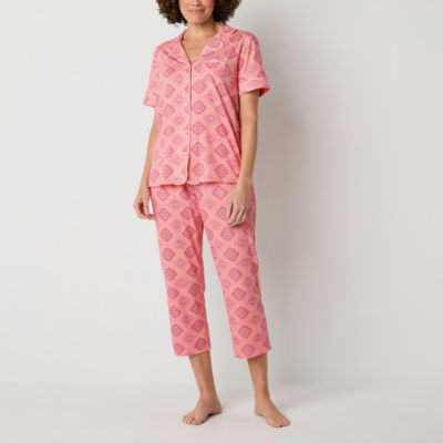 Liz Claiborne Womens Short Sleeve 2-pc. Pajama Sets
