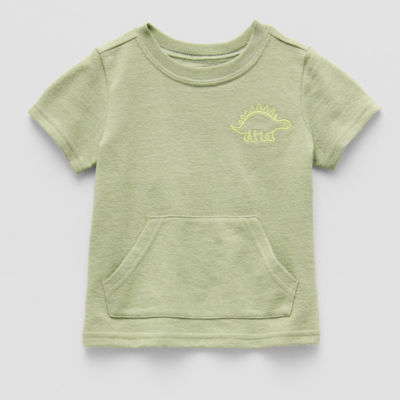 Okie Dokie Baby Boys Crew Neck Short Sleeve Embroidered T-Shirt