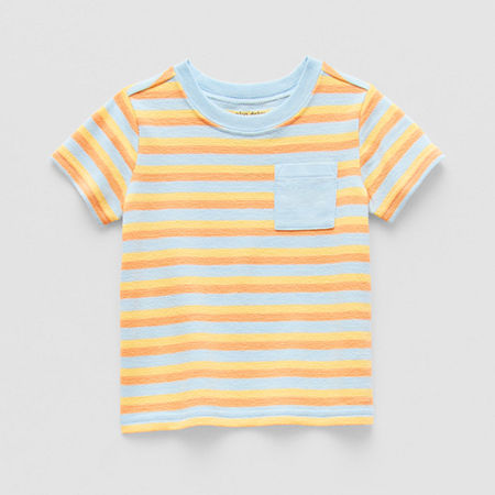 Okie Dokie Baby Boys Crew Neck Short Sleeve T-Shirt, 12 Months, Blue