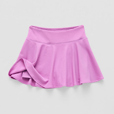 Xersion Ribbed Little & Big Girls Mid Rise Skort, X-large (16), Pink