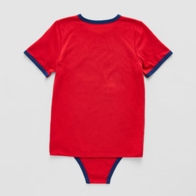 Thereabouts Little & Big Kid Boys Bodysuit Closure Easy-on + Easy-off Adaptive Crew Neck Short Sleeve Bodysuit