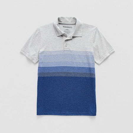 Thereabouts Little & Big Boys Short Sleeve Polo Shirt, Large (14-16), Blue