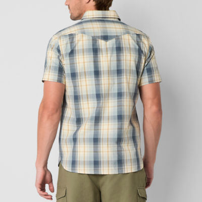 Frye and Co. Mens Short Sleeve Regular Fit Button-Down Shirt