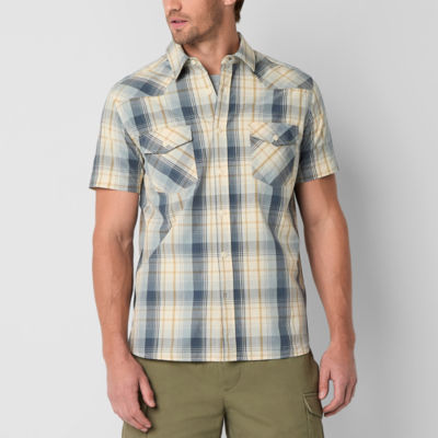 Frye and Co. Mens Short Sleeve Regular Fit Button-Down Shirt