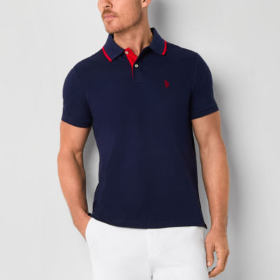 U.S. Polo Assn. Slim Fit Stretch Pique Mens Classic Fit Short Sleeve Polo Shirt