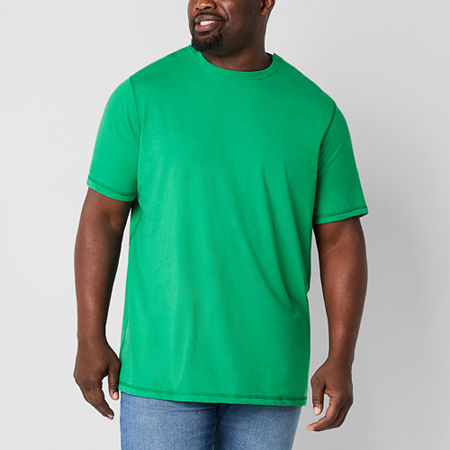 St. John's Bay Super Soft Big and Tall Mens Crew Neck Short Sleeve Easy-on + Easy-off Adaptive Moisture Wicking T-Shirt, 5x-large, Green