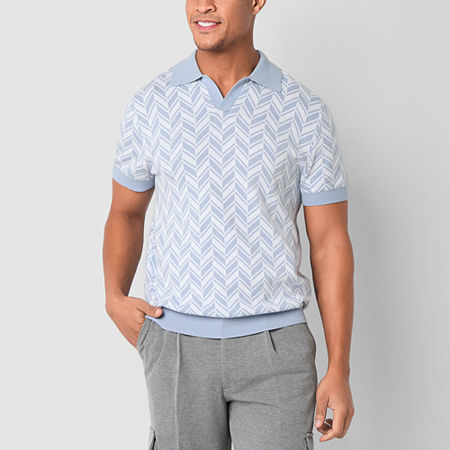 J. Ferrar Mens Short Sleeve Pullover Sweater, Xx-large, Blue
