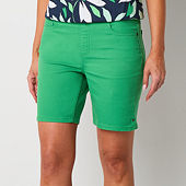 Gloria Vanderbilt Ladies' Linen Blend Short - Green Small