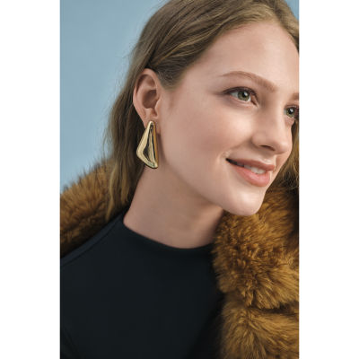 Bold Elements Gold Tone Womens Drop Earrings