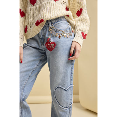 Monet Jewelry Silver Tone Love Tassel Charm Heart Key Chain