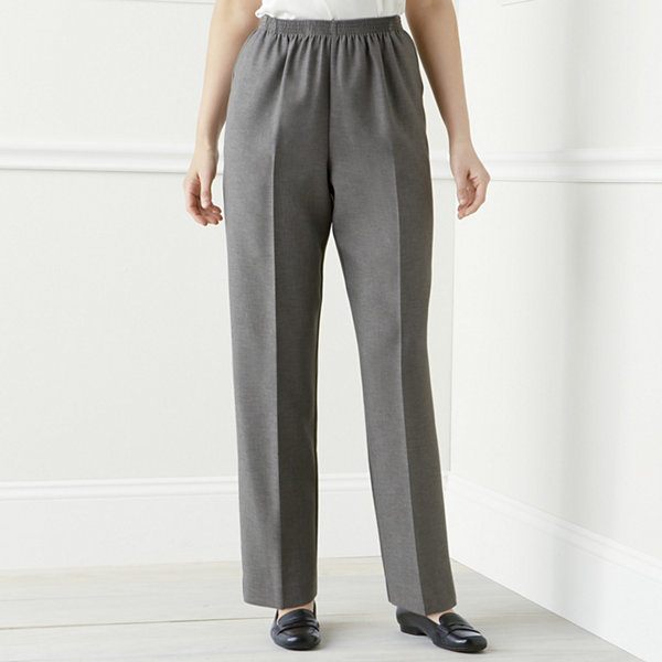 Alfred Dunner Womens Straight Pull-On Pants