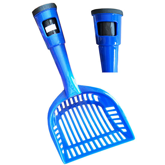Pet Life Poopin-Scoopin Dog and Cat Pooper Scooper Litter Shovel with Built-In Waste Bag Handle Holster