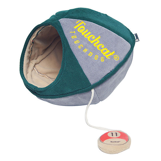 Touchcat Saucer Oval Collapsible Walk-Through Pet Cat Bed House with Playactive Toy
