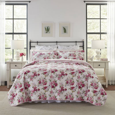 Laura Ashley Lidia Floral Reversible Quilt Set JCPenney