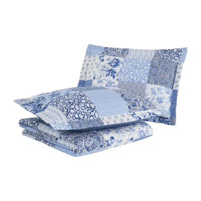 Laura Ashley Paisley Floral Reversible Quilt Set
