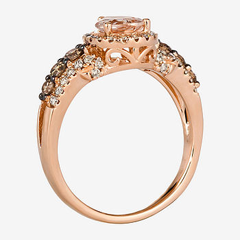 Le Vian Grand Sample Sale® Ring featuring 3/4 cts. Peach Morganite™, 1/3  cts. Chocolate Diamonds® , 3/8 cts. Nude Diamonds™ set in 14K Strawberry  Gold® - JCPenney