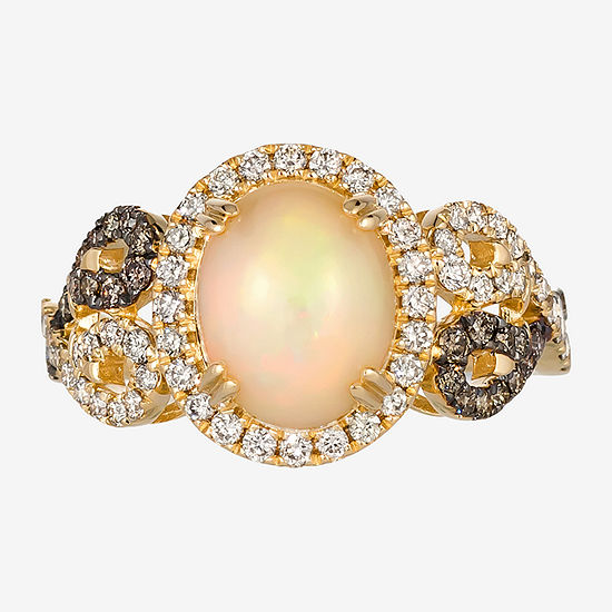 Le Vian Grand Sample Sale® Ring featuring 1  1/5 cts. Neopolitan Opal™, 1/5 cts. Chocolate Diamonds® , 3/8 cts. Nude Diamonds™  set in 14K Honey Gold™