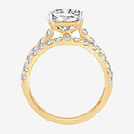 Signature By Modern Bride Princess Cut Womens 3 CT. T.W. Lab Grown White Diamond 14K Gold Bridal Set