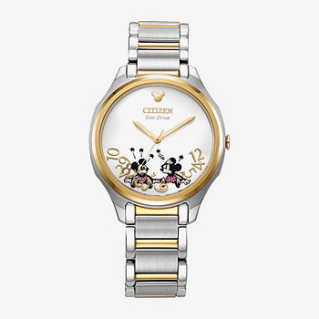 Citizen Disney Mickey Mouse Minnie Mouse Womens Two Tone Stainless Steel  Bracelet Watch Em0754-59w - JCPenney
