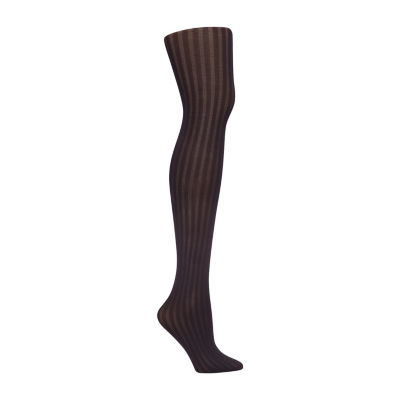 Hanes Eco Smart 1 Pair Tights, Color Black Pinstripe JCPenney