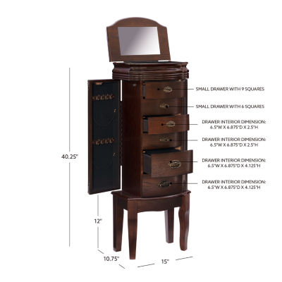 Powell Company Holly Espresso Jewelry Armoire