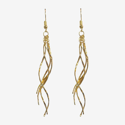 Bijoux Bar Gold Tone Twist Drop Earrings