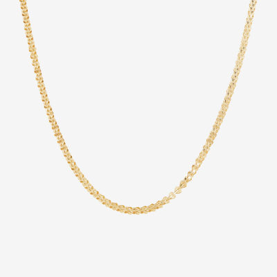 10K Gold 18 Inch Solid Fashion Chain Necklace