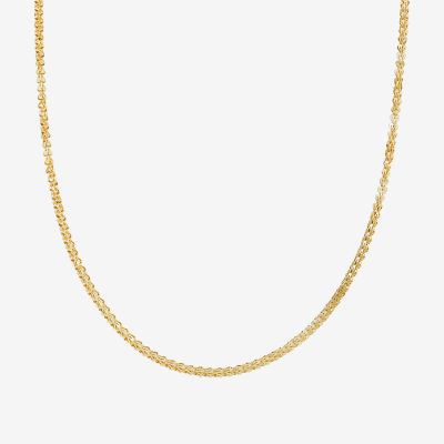 10K Gold 18 Inch Solid Fashion Chain Necklace