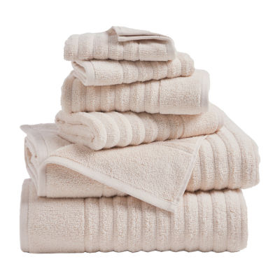 Linery Ribbed Cotton Quick Dry 6-pc. Bath Towel Sets