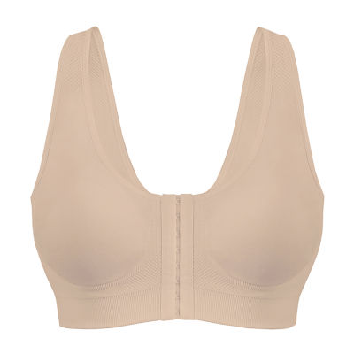 Bestform Unlined Wire-Free Cotton Stretch Sports Bra With Front