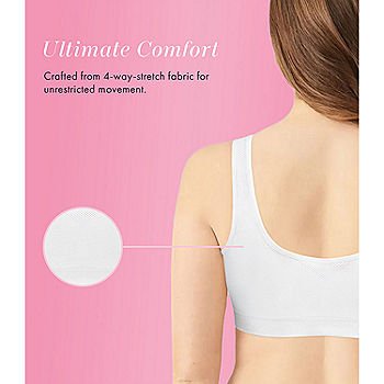 Bestform Comfortable Unlined Wireless Cotton Bra with Front Closure-5006770,  Color: White - JCPenney