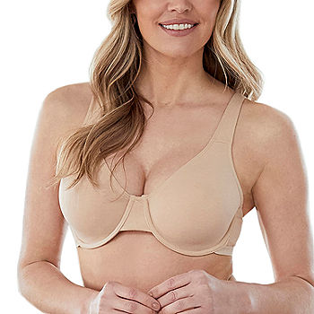 Fruit of the Loom womens Plus Size Wireless cotton Full coverage Bra, Sand,  42DD US