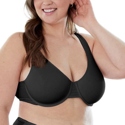 Bestform Unlined Cotton Stretch T-Shirt Bra with Underwire - Black