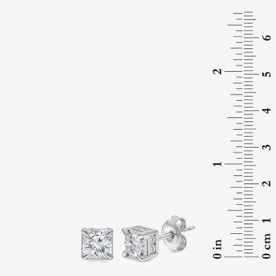 Tru Miracle 1 CT. T.W. Lab Grown White Diamond 14K White Gold 5.6mm Stud Earrings